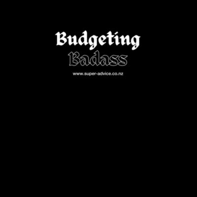 Budgeting Badass Black Super-Advice T-Shirt Design
