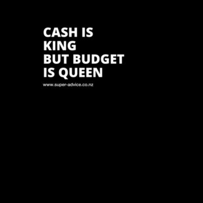 Cash Is King But Budget Is Queen Black T-shirt Design