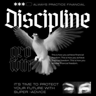 Super Advice Discipline Black T-shirt Design