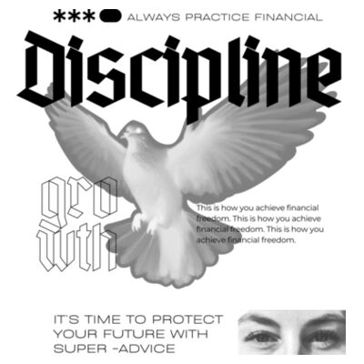 Super Advice Discipline Black T-shirt Design