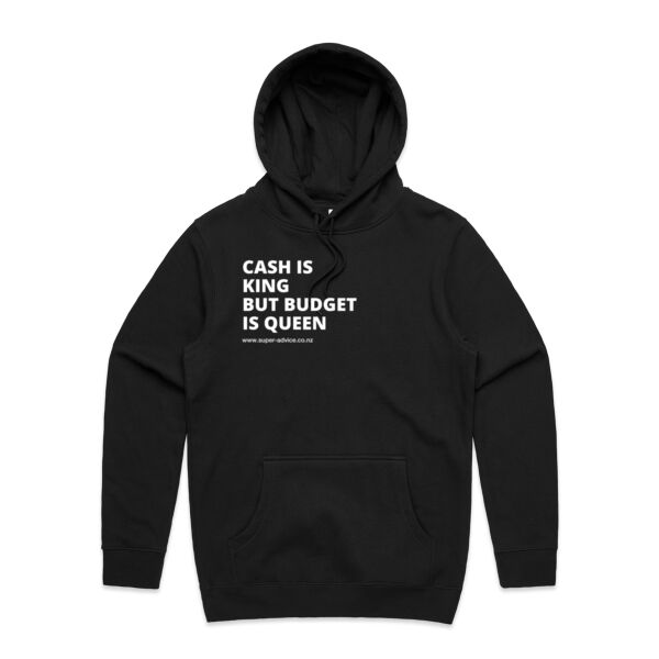 Cash is King Budget is Queen Black Hoodie Thumbnail