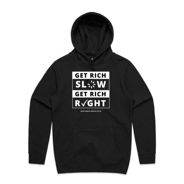 Get Rich Slow Get Rich Right Black Hoodie Thumbnail