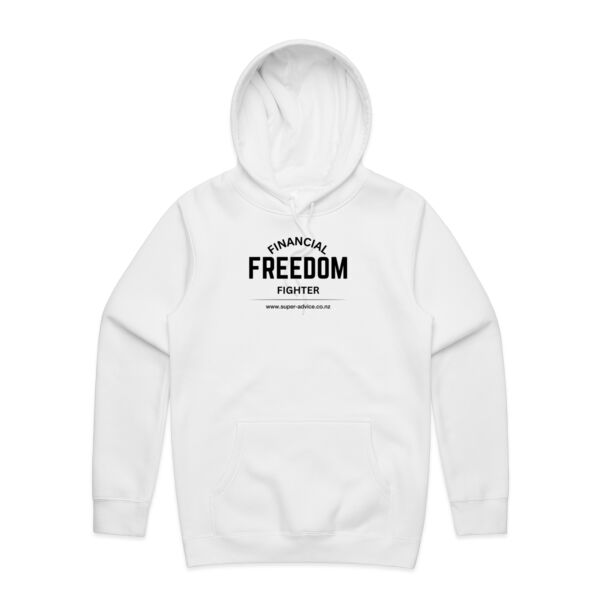 Financial Freedom Fighter White Hoodie Thumbnail