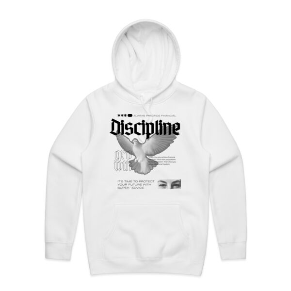 Discipline 3W White Hoodie Thumbnail