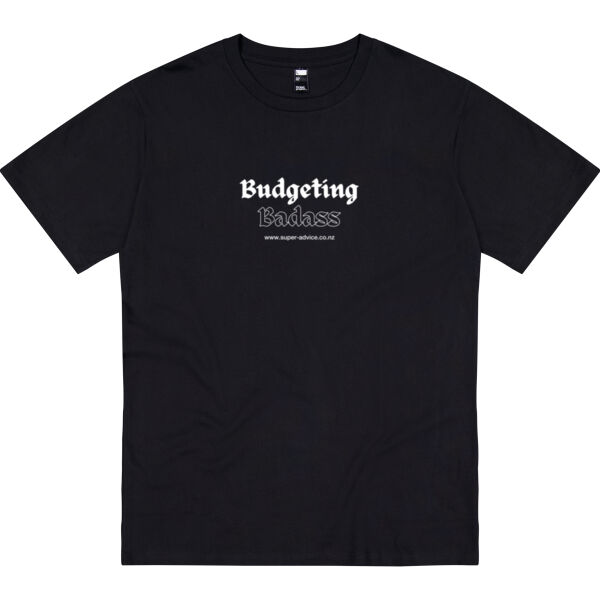 Budgeting Badass Black Super-Advice T-Shirt Thumbnail