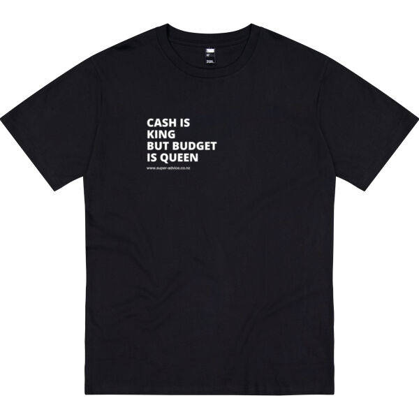 Cash Is King But Budget Is Queen Black T-shirt Thumbnail