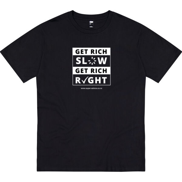 Get Rich Slow Get Rich Right Black T-shirt Thumbnail