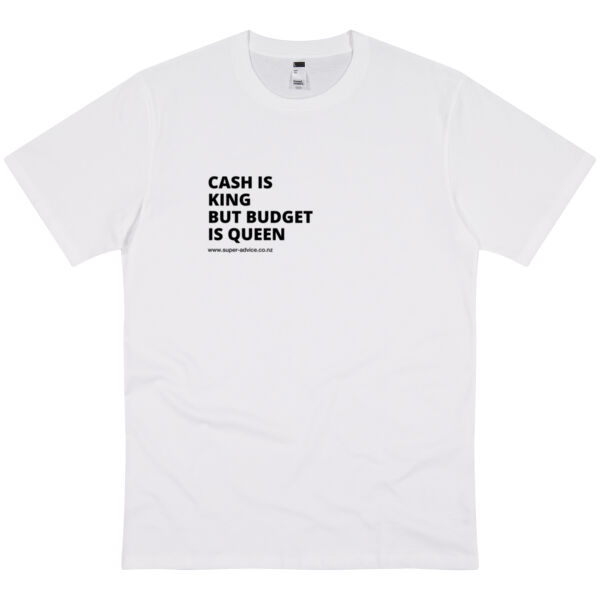 Cash Is King But Budget Is Queen White T-shirt Thumbnail