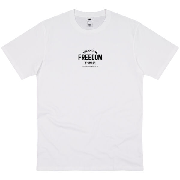 Financial Freedom Fighter White T-shirt Thumbnail